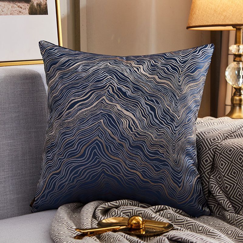 Luxury Modern Lightweight Sofa Car Cushion Cover Silk Satin Hot Stamping Metallic Color Pillowcase