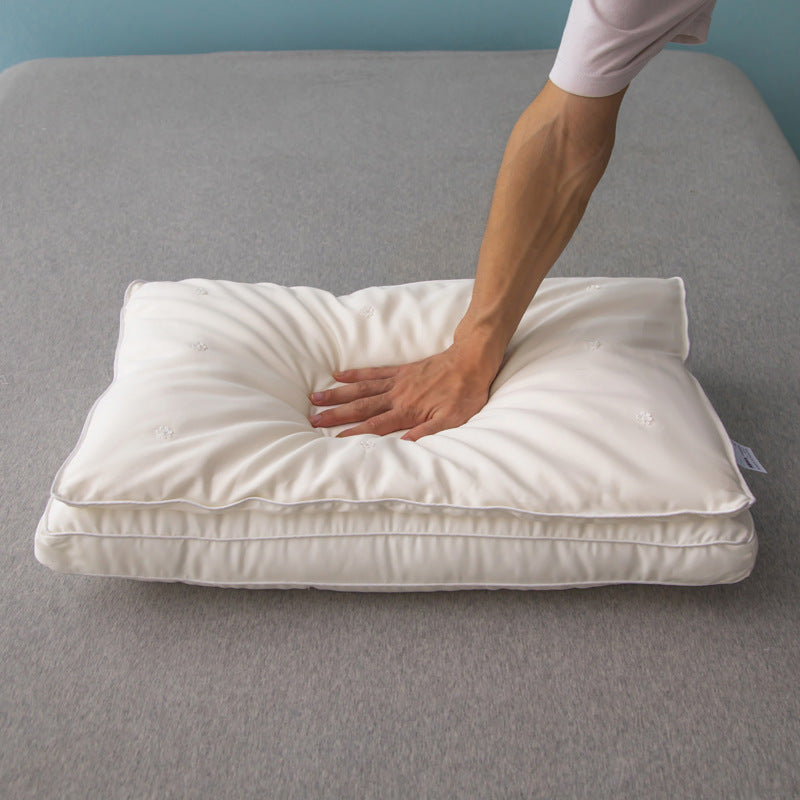 Class A Satin 60 Silk Soybean Fiber  Double-layer Three-dimensional Pillow Five-star Hotel High-end Pillow Core