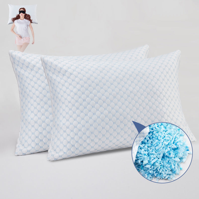 Memory Foam Ice Silk Cool Feeling Memory Crushed Sponge Pillow