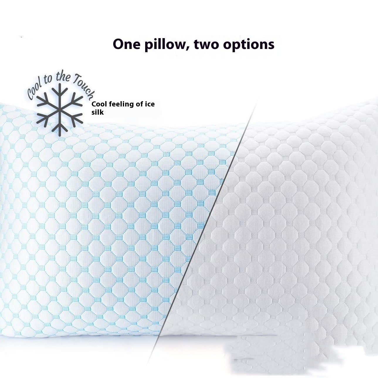 Memory Foam Ice Silk Cool Feeling Memory Crushed Sponge Pillow