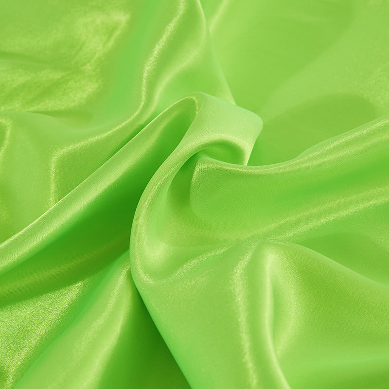 Solid Color Artificial Silk Pillow Cover Plain Zipper