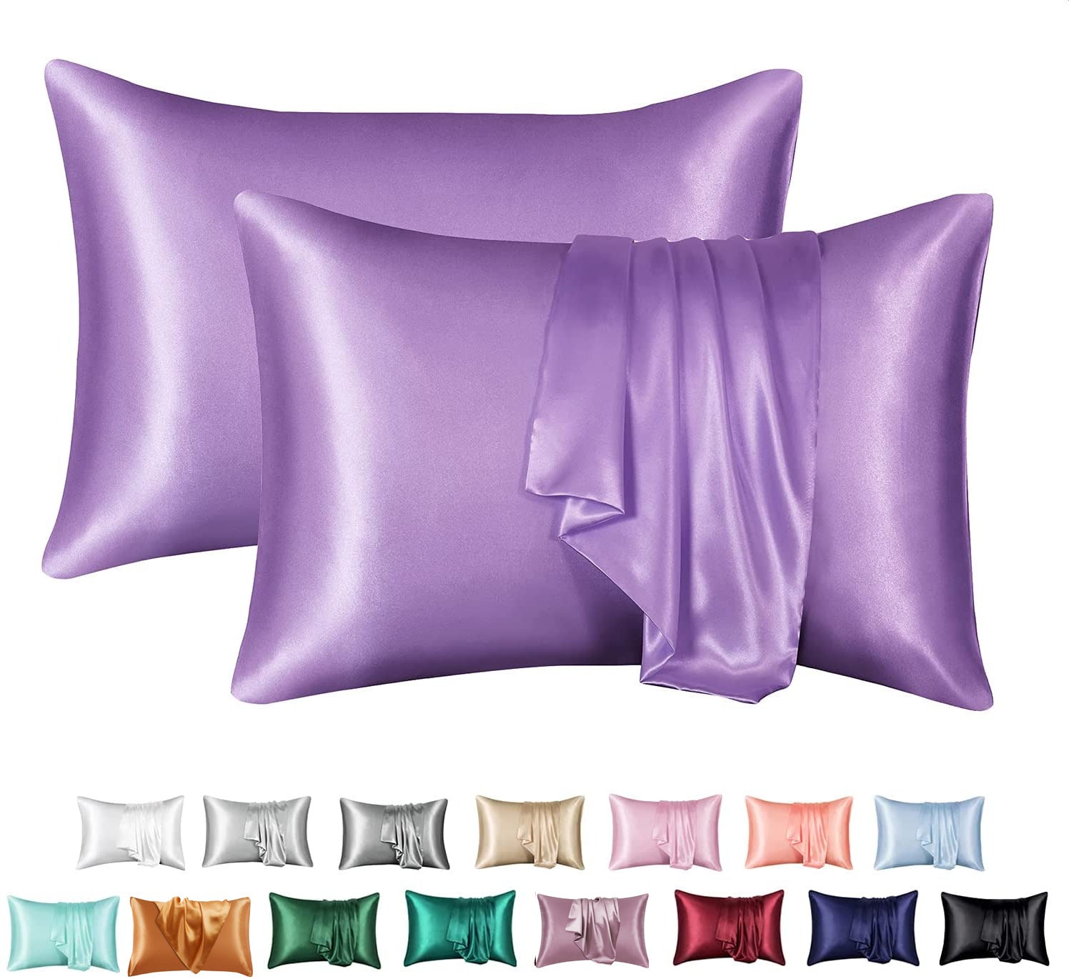 Silk Solid Color Satin Pillowcase Envelope Pillow